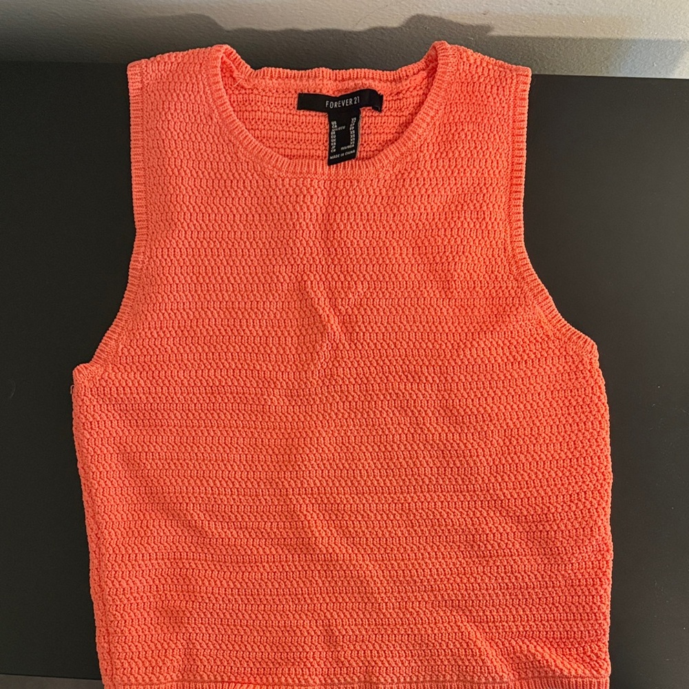 Forever 21 Vibrant Coral Tank Top